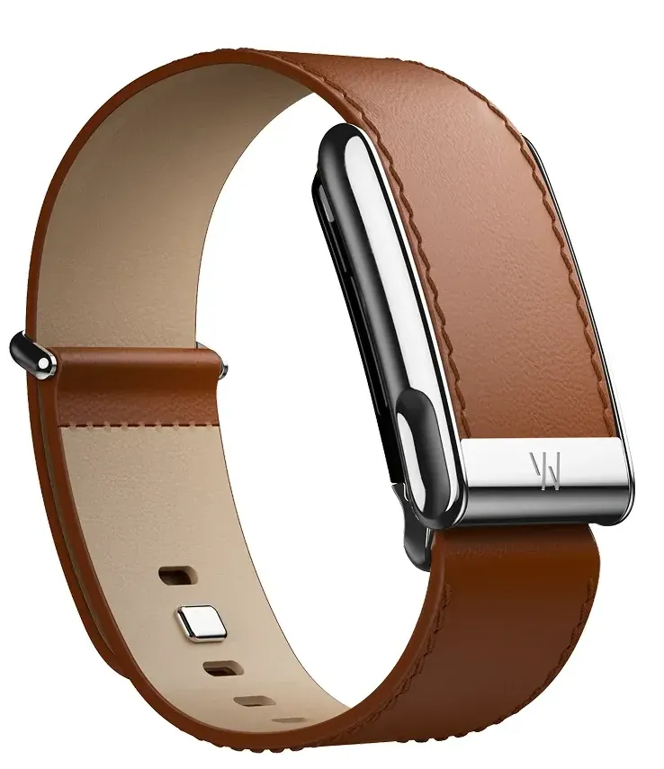Кожаный люксовый ремешок для Whoop MG LeatherLuxe Straight Band (Chestnut/Cream with Titanium)