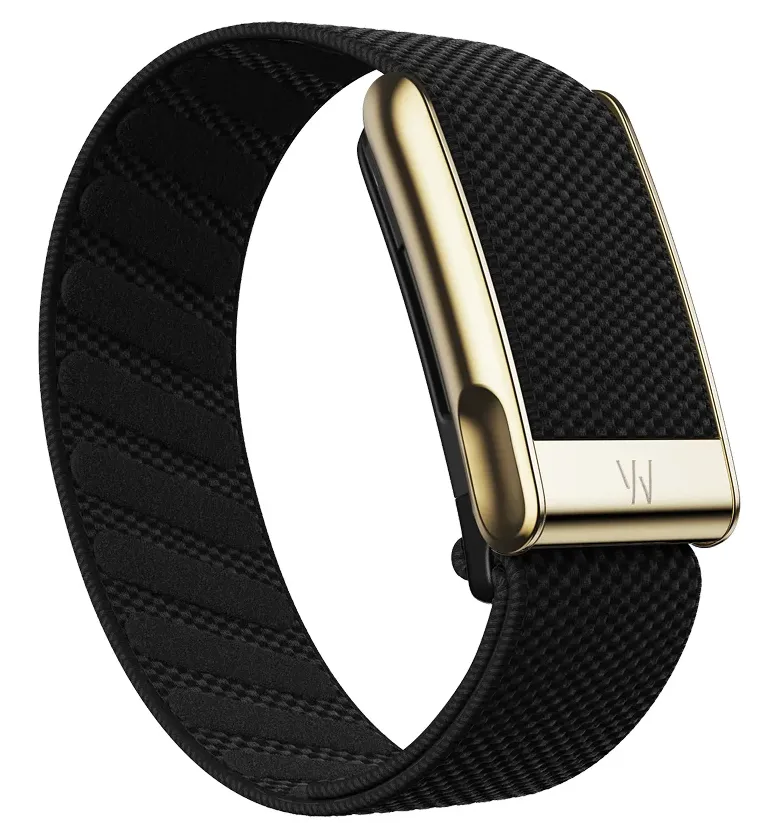Плетёный люксовый ремешок для WHOOP MG SuperKnit Band Obsidian with Gold
