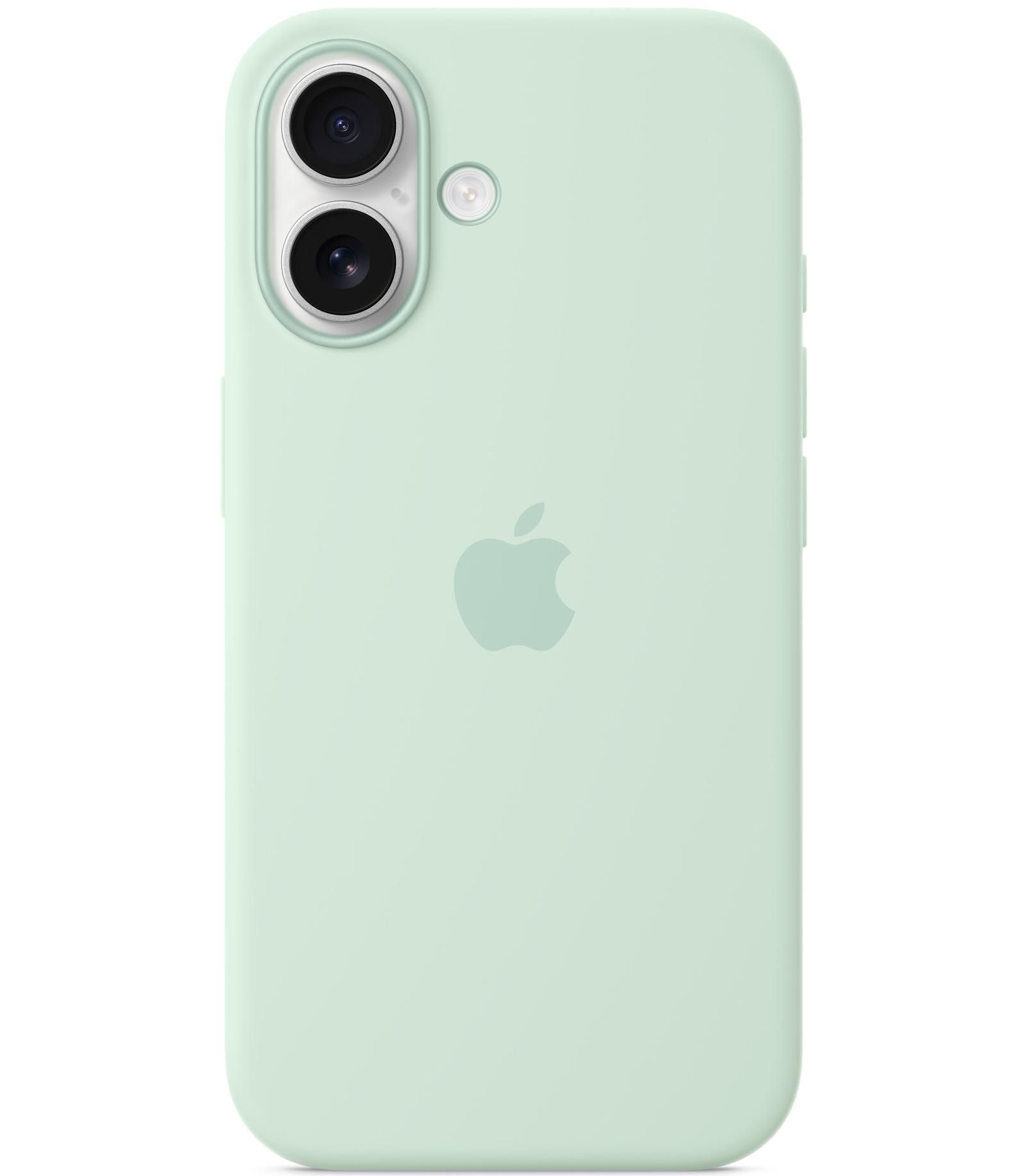 Силиконовый чехол Apple с MagSafe Aquamarine для iPhone 16