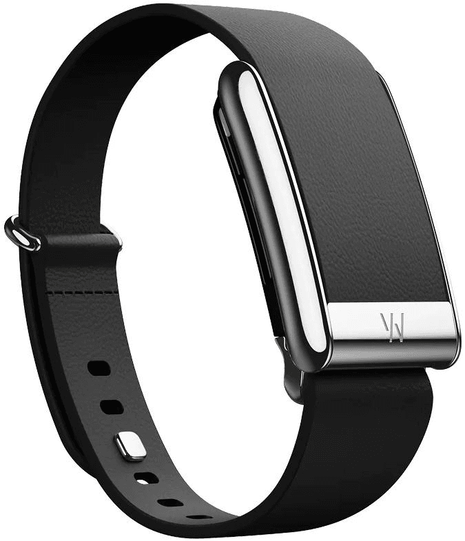 Кожаный люксовый ремешок Tapered Band Black with Titanium для Whoop 5.0 (размер S)