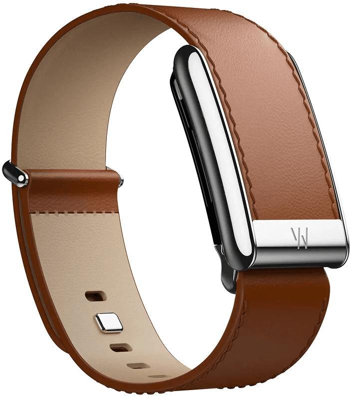 Кожаный люксовый ремешок Straight Band Chestnut/Cream with Titanium для Whoop 5.0 (размер S)