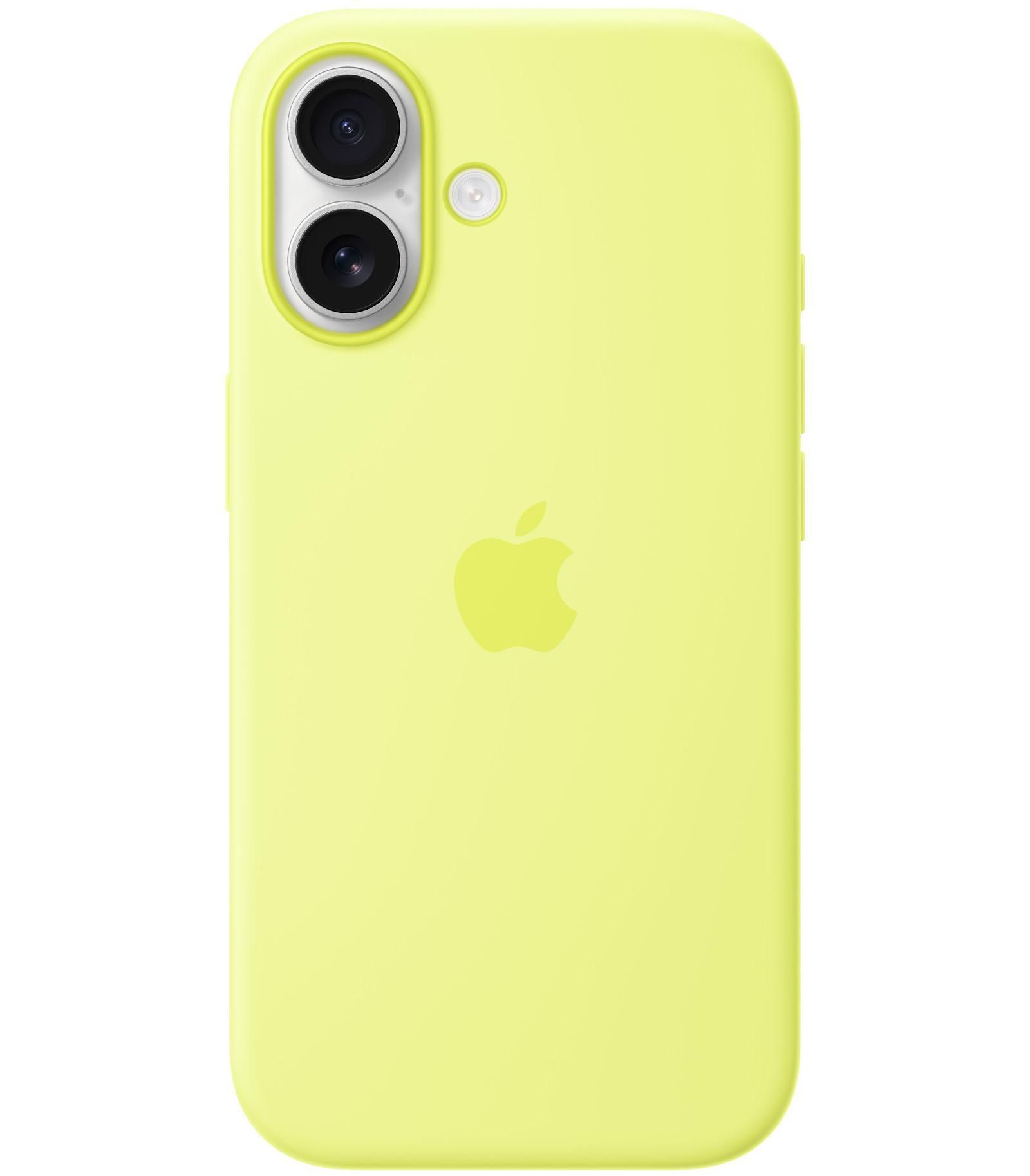 Силиконовый чехол Apple с MagSafe Neon Yellow для iPhone 17