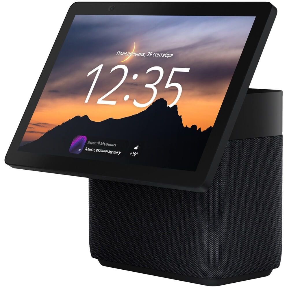Умная колонка Яндекс Станция Дуо Макс с Алисой, с Zigbee™, чёрный, 60Вт