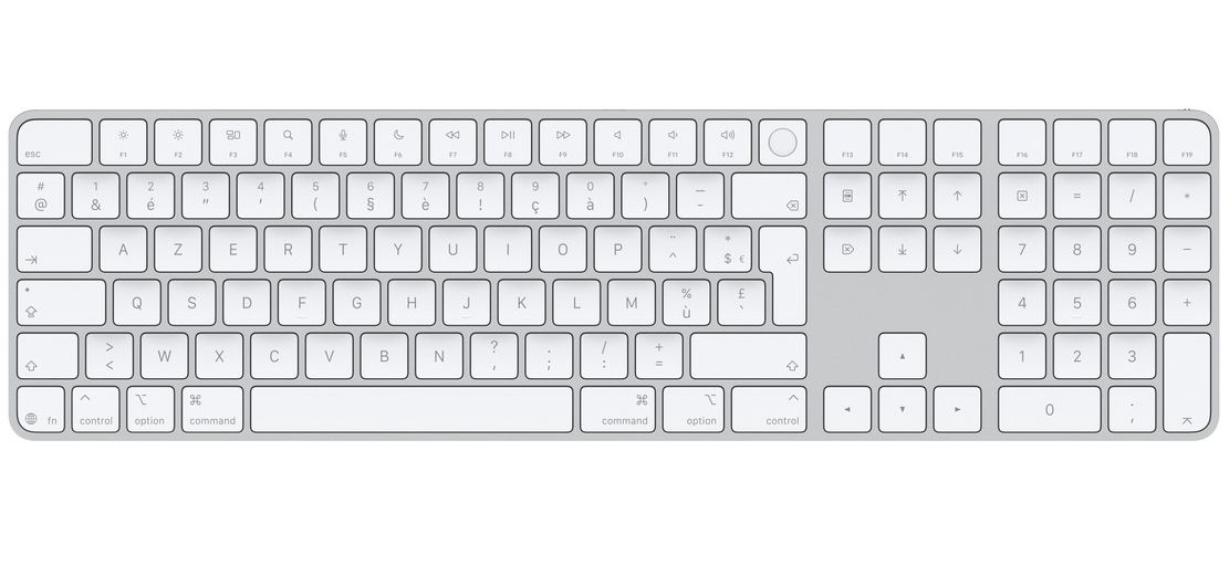 Клавиатура Apple Magic Keyboard USB-C с Touch ID и цифровой панелью (Белая)
