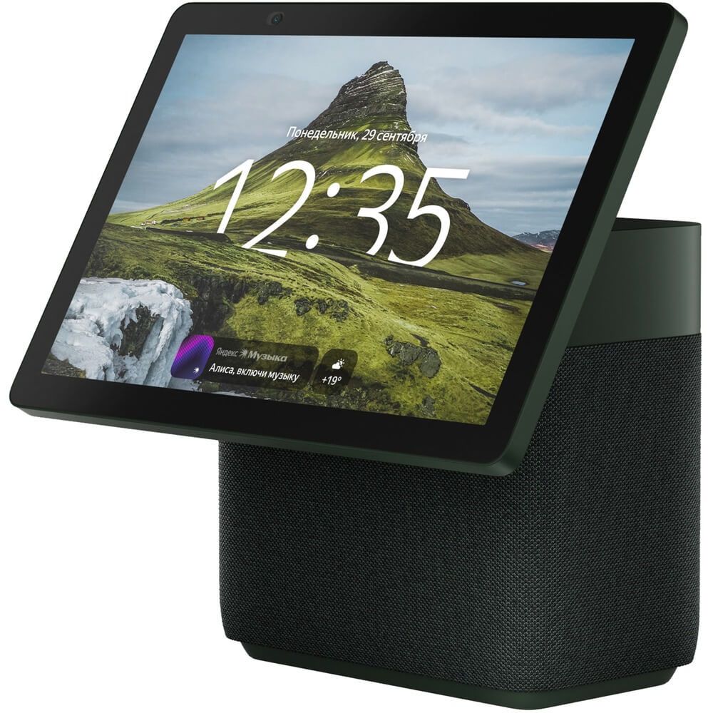 Умная колонка Яндекс Станция Дуо Макс с Алисой, с Zigbee™, зелёный, 60Вт